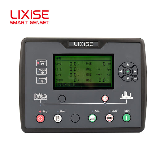 LIXiSE LXC6610B-4G Single Automatic Genset Controller | Built-in Hidden 4G Antenna, 4.3" Multi-Language LCD, 18s Black Box Fault Record, Cloud Multi-Unit Management for Rental & Telecom Base Station Generators
