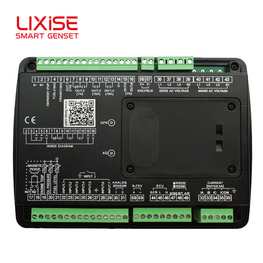 LIXiSE LXC6810 TFT Color Genset Controller -50℃~80℃ Extreme Temp, Built-in 4G Mobile Remote Control, Multi-Language & Cloud Asset Management For Generators, Fire Pumps & Air Compressors