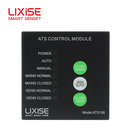 LIXiSE ATS106 Single Mains Genset Automatic Transfer Controller with 32-bit ARM Voltage Abnormality Monitor