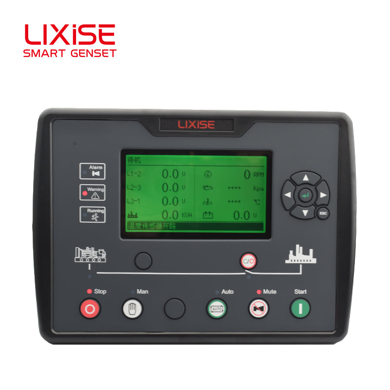 LIXiSE LXC6110NC Universal Intelligent Genset Controller with CAN J1939 Bus, 240\*128 LCD, IoT Remote Monitoring for Diesel Generator Rental & Air Compressor