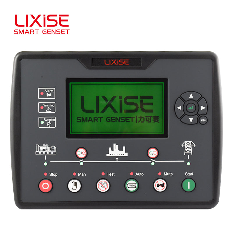 LIXiSE LXC6120N LCD Genset Controller | Black Box Record, Wide Temperature Display, Plug-and-Play USB
