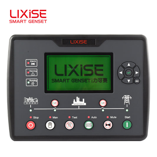 LIXiSE LXC6120N LCD Genset Controller | Black Box Record, Wide Temperature Display, Plug-and-Play USB
