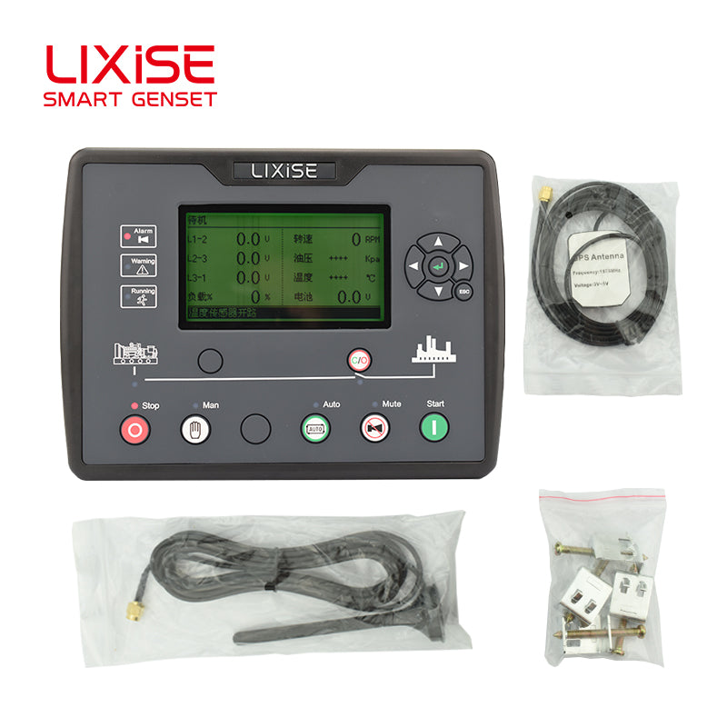 LIXiSE LXC6610B-4G Single Automatic Genset Controller | Built-in Hidden 4G Antenna, 4.3" Multi-Language LCD, 18s Black Box Fault Record, Cloud Multi-Unit Management for Rental & Telecom Base Station Generators