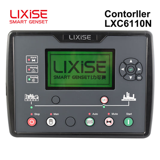 LIXiSE LXC6110N Intelligent Single Genset Controller Without CAN Bus, Auto Start Stop Generator Control Panel