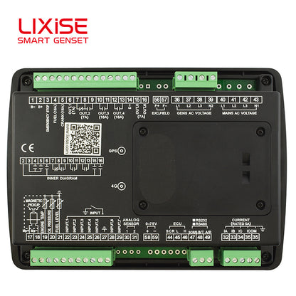 LIXiSE LXC6110NC Universal Intelligent Genset Controller with CAN J1939 Bus, 240\*128 LCD, IoT Remote Monitoring for Diesel Generator Rental & Air Compressor