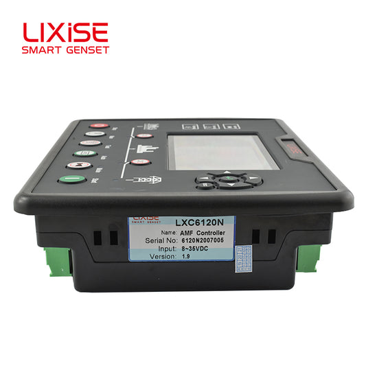 LIXiSE LXC6120N LCD Genset Controller | Black Box Record, Wide Temperature Display, Plug-and-Play USB