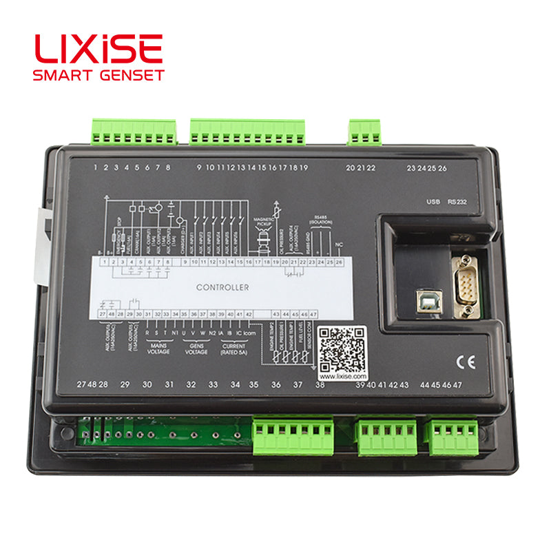 LIXiSE LXC6310 Full Auto Generator Controller | Mobile Remote Monitoring, Universal for Rental Generators, Fire Pumps & Air Compressors