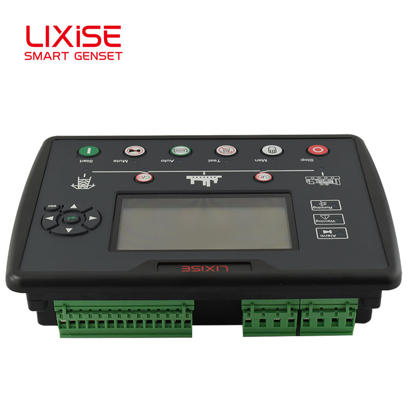 LIXiSE LXC6120N LCD Genset Controller | Black Box Record, Wide Temperature Display, Plug-and-Play USB