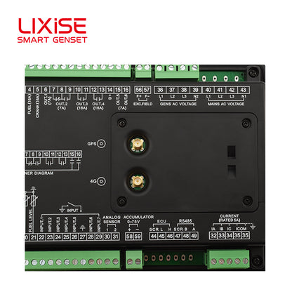 LIXiSE LXC6610B-4G Single Automatic Genset Controller | Built-in Hidden 4G Antenna, 4.3" Multi-Language LCD, 18s Black Box Fault Record, Cloud Multi-Unit Management for Rental & Telecom Base Station Generators