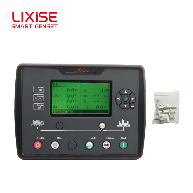 LIXiSE LXC6110NC Universal Intelligent Genset Controller with CAN J1939 Bus, 240\*128 LCD, IoT Remote Monitoring for Diesel Generator Rental & Air Compressor