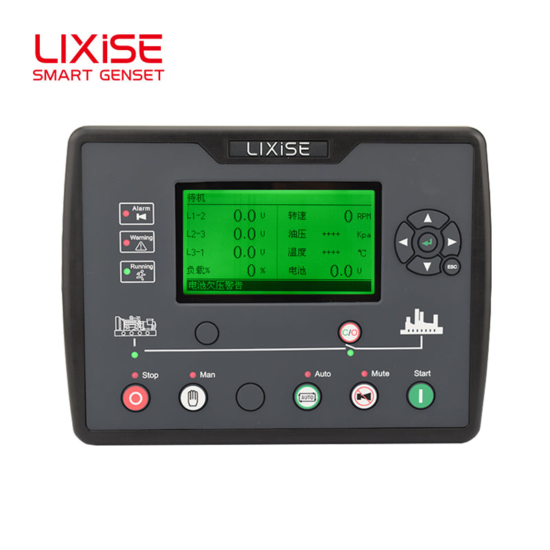 LIXiSE LXC6610B-4G Single Automatic Genset Controller | Built-in Hidden 4G Antenna, 4.3" Multi-Language LCD, 18s Black Box Fault Record, Cloud Multi-Unit Management for Rental & Telecom Base Station Generators