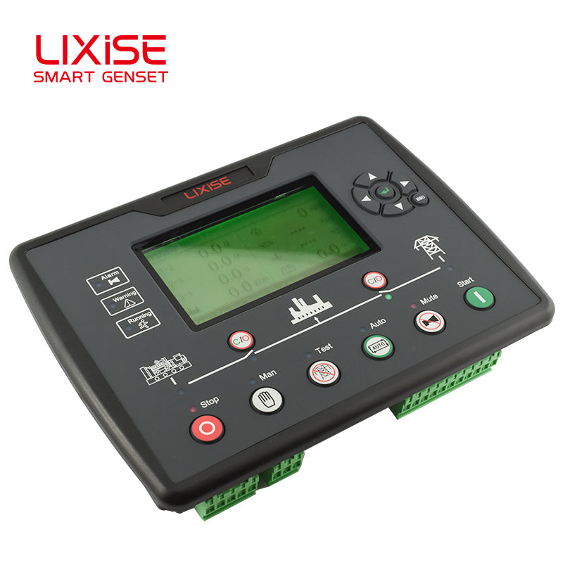 LIXiSE LXC6120N LCD Genset Controller | Black Box Record, Wide Temperature Display, Plug-and-Play USB