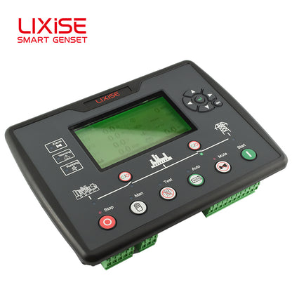 LIXiSE LXC6120N LCD Genset Controller | Black Box Record, Wide Temperature Display, Plug-and-Play USB