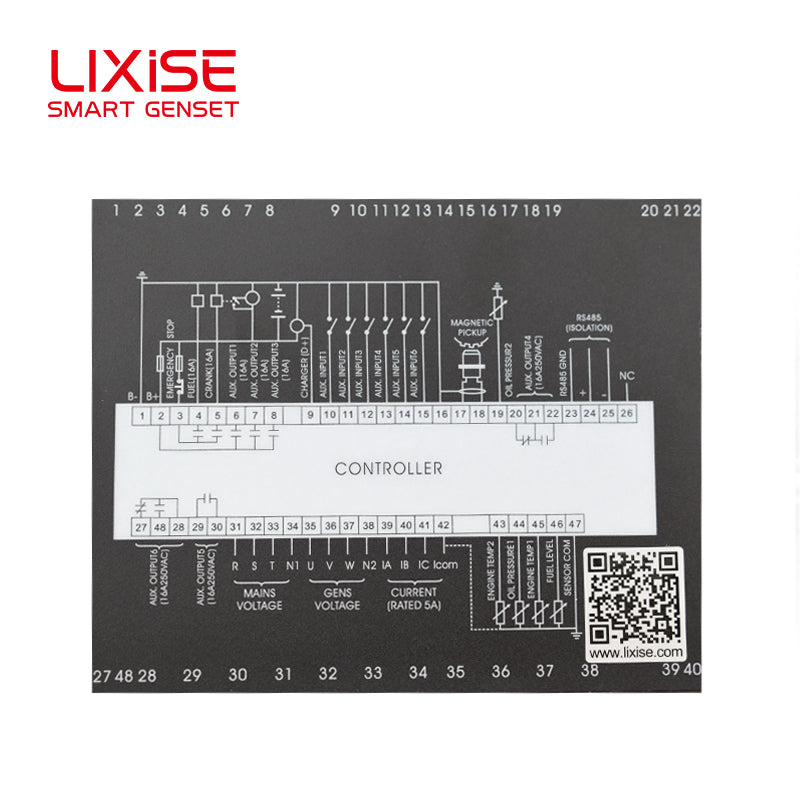 LIXiSE LXC6310 Full Auto Generator Controller | Mobile Remote Monitoring, Universal for Rental Generators, Fire Pumps & Air Compressors