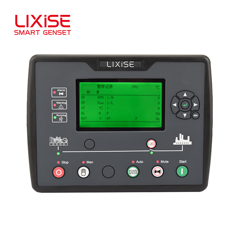 LIXiSE LXC6610B-4G Single Automatic Genset Controller | Built-in Hidden 4G Antenna, 4.3" Multi-Language LCD, 18s Black Box Fault Record, Cloud Multi-Unit Management for Rental & Telecom Base Station Generators