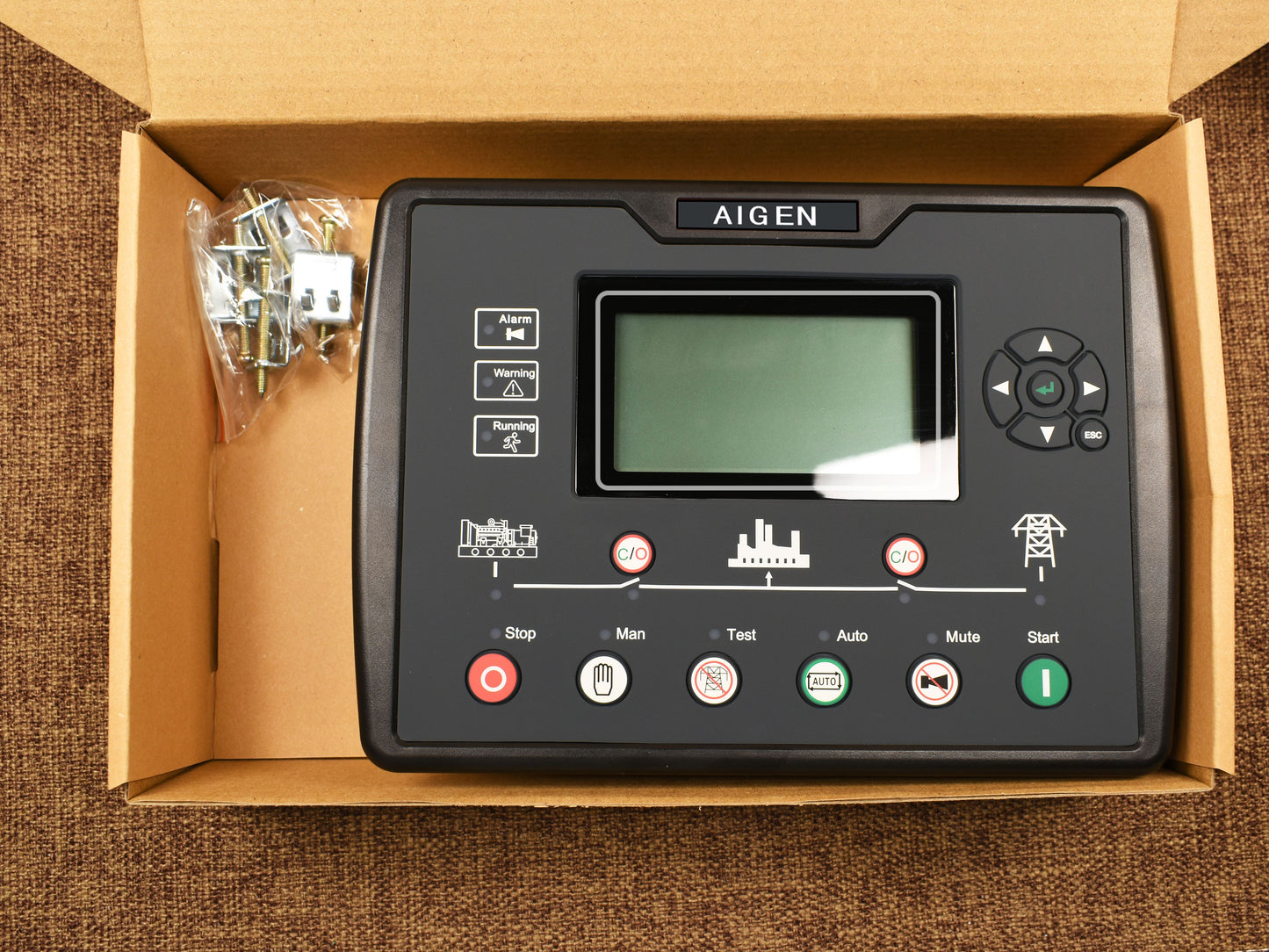 LIXiSE AIG6220CAN Genset Controller | CAN Bus ECU Communication 240\*128 LCD Panel With Bluetooth Local Debug & Patented Black Box