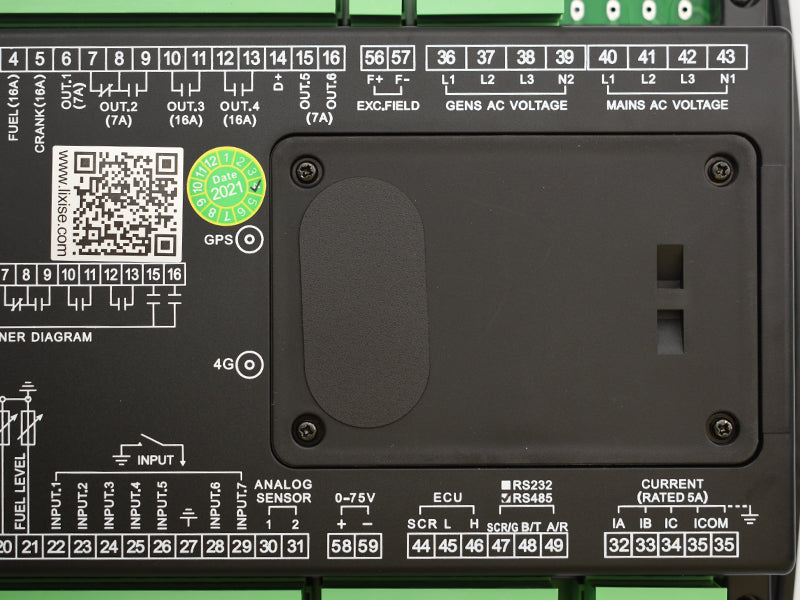 LIXiSE LXC6610NCAN 4.3 Inch CAN Bus Genset Controller | Built-in Hidden 4G Antenna, Cloud Multi-Unit Remote Management, 18s Black Box Fault Playback, Multi-Language LCD