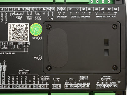 LIXiSE LXC6610NCAN 4.3 Inch CAN Bus Genset Controller | Built-in Hidden 4G Antenna, Cloud Multi-Unit Remote Management, 18s Black Box Fault Playback, Multi-Language LCD