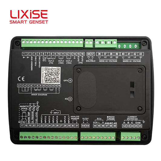 LIXiSE LXC6610NCAN 4.3 Inch CAN Bus Genset Controller | Built-in Hidden 4G Antenna, Cloud Multi-Unit Remote Management, 18s Black Box Fault Playback, Multi-Language LCD
