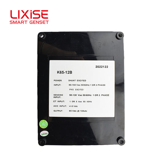 LIXiSE VR6/K65-12B Genset AVR | Single/Three Phase Sensing Parallel Droop Compensation Spare Parts | Generator Parts Factory
