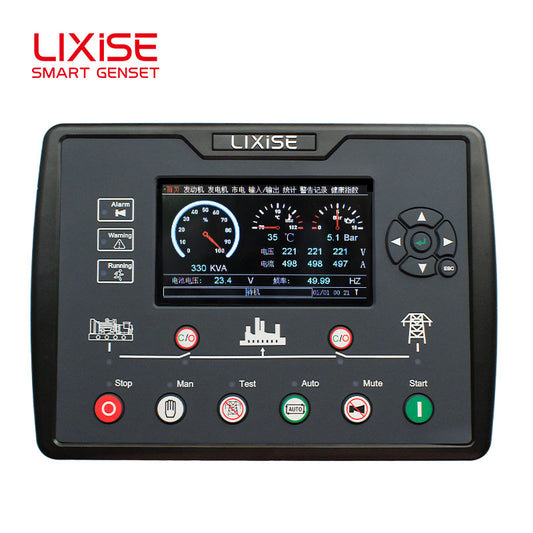 LIXISE LXC6520 TFT Color Screen Genset Controller | IoT Cloud Remote Monitor, Installment Anti-Arrears Lock, Black Box Fault Recorder, USB RS485 GPRS Communication