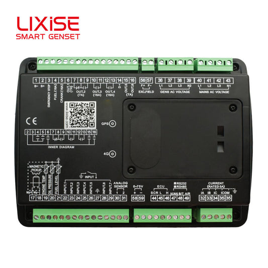 LIXISE LXC6520 TFT Color Screen Genset Controller | IoT Cloud Remote Monitor, Installment Anti-Arrears Lock, Black Box Fault Recorder, USB RS485 GPRS Communication