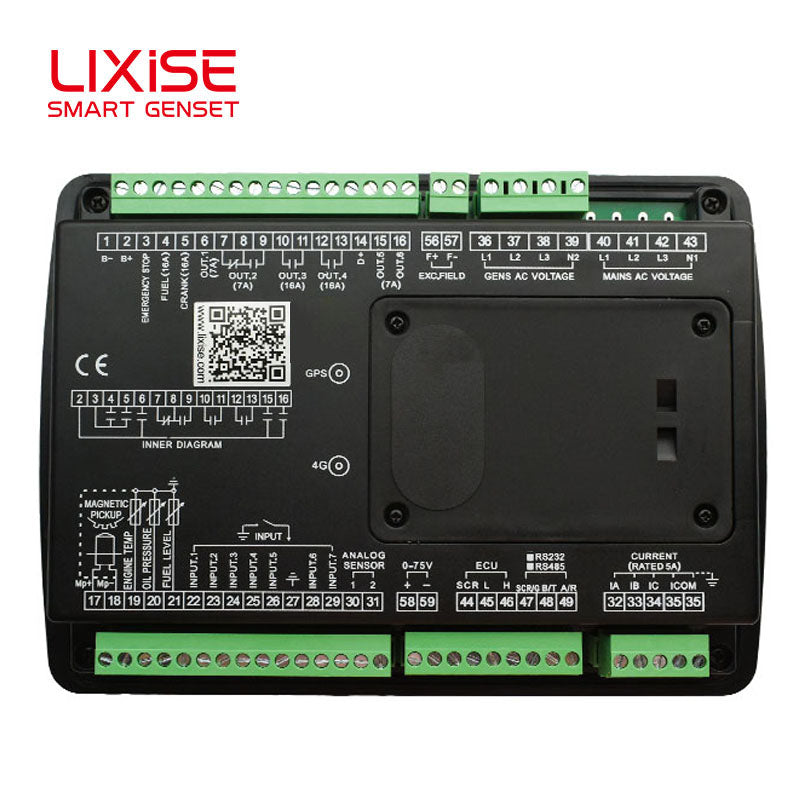 LIXiSE LXC6810 TFT Color Genset Controller -50℃~80℃ Extreme Temp, Built-in 4G Mobile Remote Control, Multi-Language & Cloud Asset Management For Generators, Fire Pumps & Air Compressors