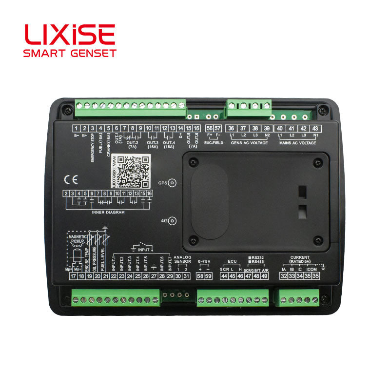 LIXiSE LXC6110NCAN J1939 CAN Bus Genset Controller | Black Box Fault Playback Auto Start Stop for Rental Generators & Air Compressors