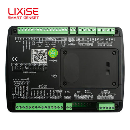 LIXiSE LXC6620N-4G 4G Cloud AMF Genset Controller | Built-in Hidden 4G Antenna, 18s Black Box Fault Playback for Rental & Base Station Generators