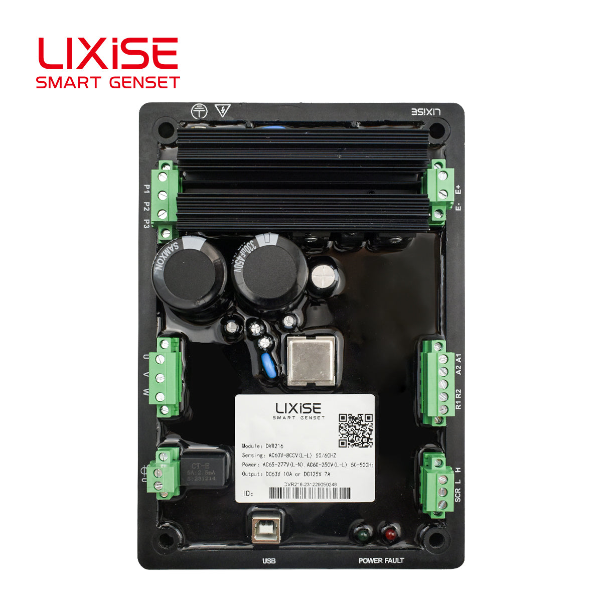 LIXiSE DVR216 Digital AVR | RMS True RMS Detection, Multi-Frequency 50/60/400Hz Generator Voltage Regulator