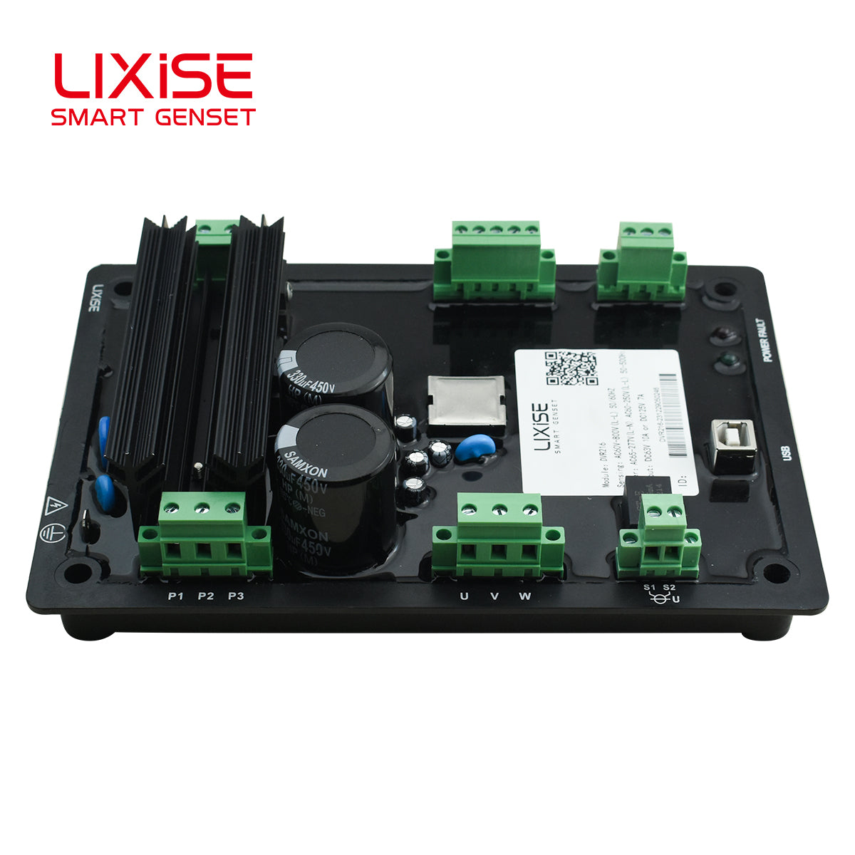 LIXiSE DVR216 Digital AVR | RMS True RMS Detection, Multi-Frequency 50/60/400Hz Generator Voltage Regulator