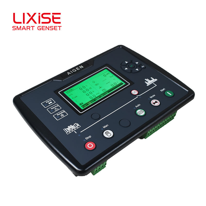 LIXiSE AIG6210 Single Genset Controller | 240\*128 Multi-Language LCD Panel With Bluetooth Debug, Black Box & Battery Aging Detection