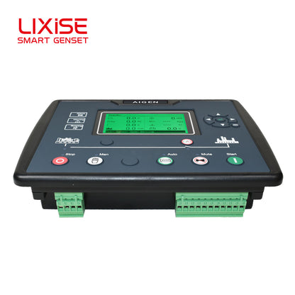 LIXiSE AIG6210 Single Genset Controller | 240\*128 Multi-Language LCD Panel With Bluetooth Debug, Black Box & Battery Aging Detection