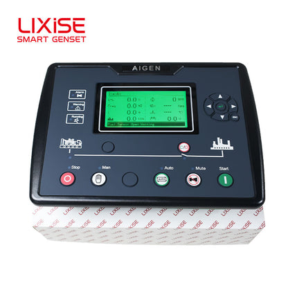 LIXiSE AIG6210 Single Genset Controller | 240\*128 Multi-Language LCD Panel With Bluetooth Debug, Black Box & Battery Aging Detection