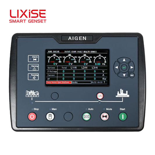 LIXiSE AIG6510 Genset Controller | Color LCD Single Diesel Generator Auto Control Module With USB & Black Box Fault Record