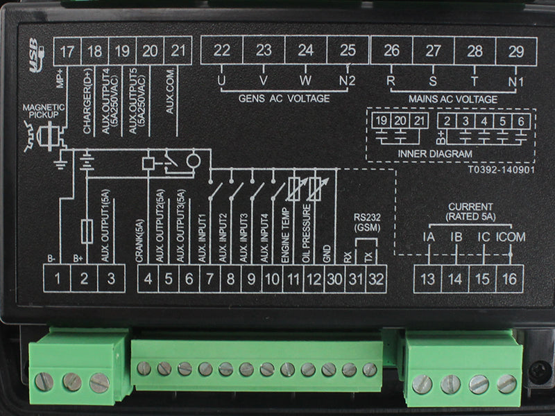 LIXiSE LXC3920 Generator Remote Monitoring Controller | Optimized for DTU, Fast Stable Wireless Data Transmission, GPS Location Tracking, SMS Alarm Notification