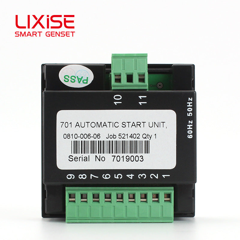 LIXiSE 701AS Auto Start Engine Control Module | Manual Key Operation, Remote Auto Start Trigger, LED Fault Indicator, LCD Hour Counter, 68*68mm Cutout Genset Controller