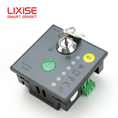 LIXiSE 701MS Manual Engine Control Module | Key Start & Stop, LED Fault Indication, LCD Hour Counter, 68*68mm Cutout Genset Controller
