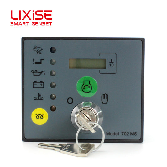 LIXiSE 702MS Engine Controller 32-bit Microcomputer Control Manual Start Stop LED Fault Indication LCD Running Hour Counter