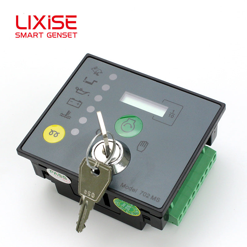 LIXiSE 702MS Engine Controller 32-bit Microcomputer Control Manual Start Stop LED Fault Indication LCD Running Hour Counter
