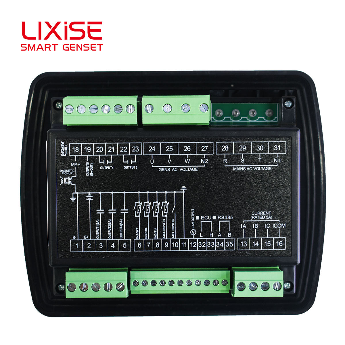 LIXiSE AIG3310 Intelligent Generator Controller LCD Display Automatic Start Stop Genset Control Module