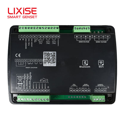 LIXiSE AIG6210 Single Genset Controller | 240\*128 Multi-Language LCD Panel With Bluetooth Debug, Black Box & Battery Aging Detection
