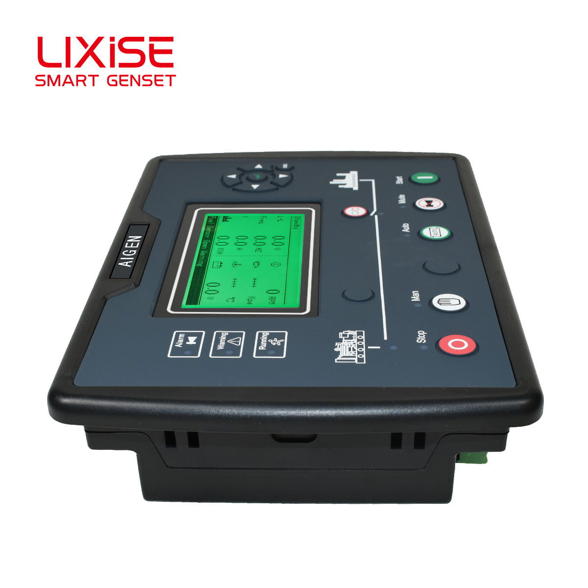 LIXiSE AIG6210 Single Genset Controller | 240\*128 Multi-Language LCD Panel With Bluetooth Debug, Black Box & Battery Aging Detection