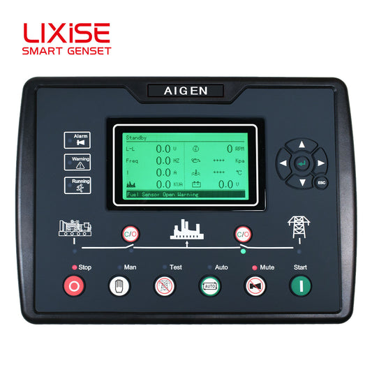 LIXiSE AIG6220 Upgraded Genset Controller | 240\*128 Graphic LCD With Bluetooth Offline Query, Black Box Fault Record & Battery Aging Detection