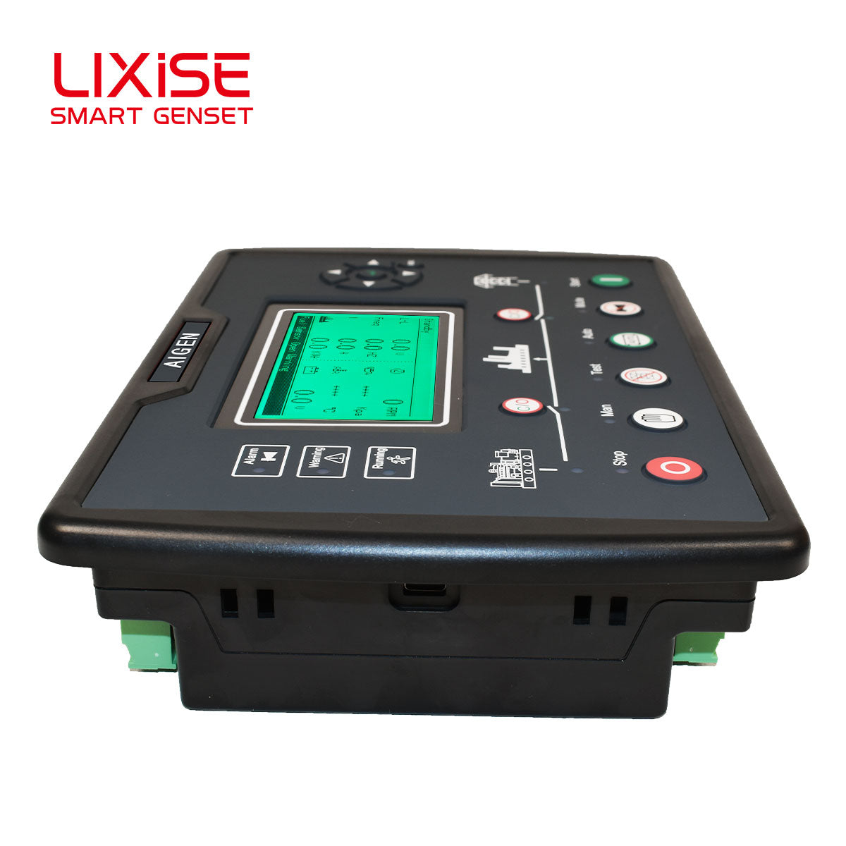 LIXiSE AIG6220CAN Genset Controller | CAN Bus ECU Communication 240\*128 LCD Panel With Bluetooth Local Debug & Patented Black Box
