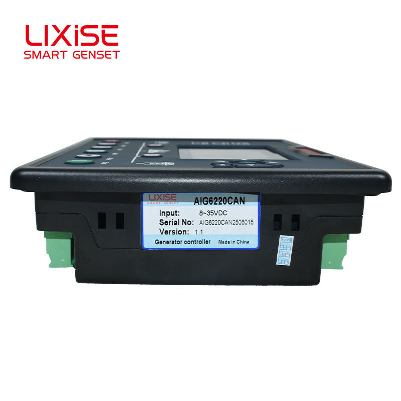 LIXiSE AIG6220CAN Genset Controller | CAN Bus ECU Communication 240\*128 LCD Panel With Bluetooth Local Debug & Patented Black Box