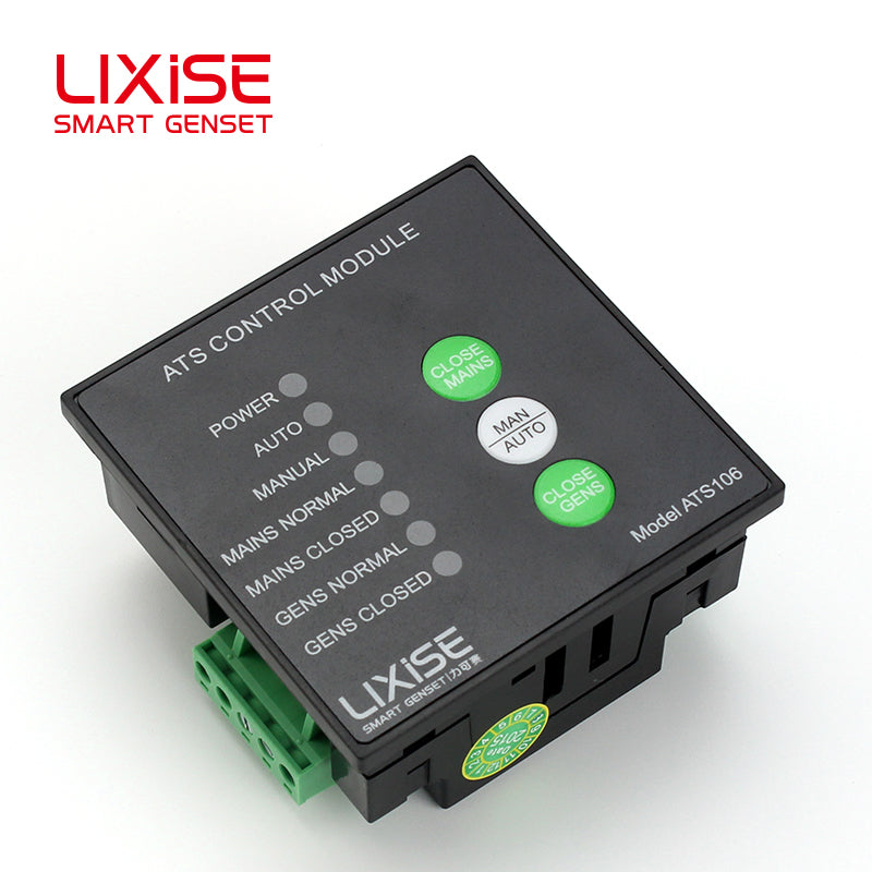 LIXiSE ATS106 Single Mains Genset Automatic Transfer Controller with 32-bit ARM Voltage Abnormality Monitor