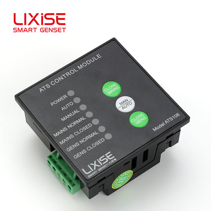LIXiSE ATS106 Single Mains Genset Automatic Transfer Controller with 32-bit ARM Voltage Abnormality Monitor