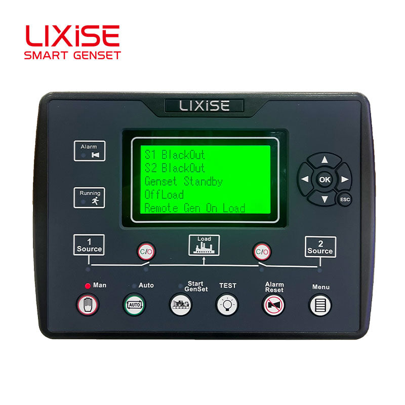 LIXiSE ATS700 Dual Power ATS Controller LCD Display RS485 Communication for Genset ATS Panel