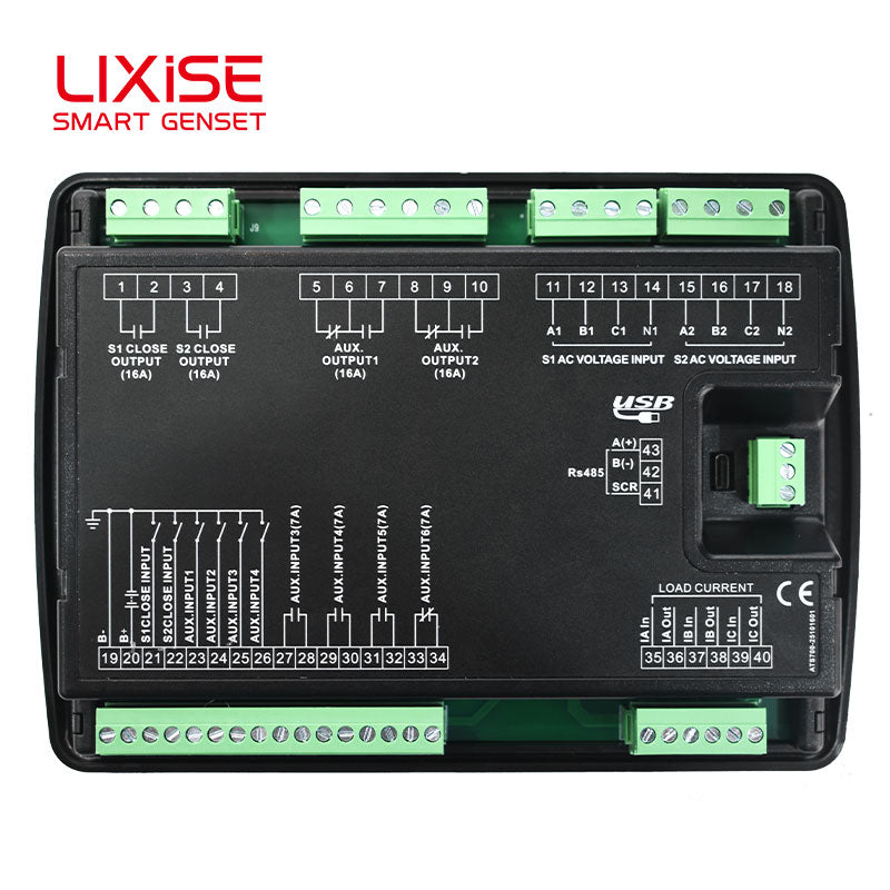 LIXiSE ATS700 Dual Power ATS Controller LCD Display RS485 Communication for Genset ATS Panel